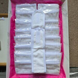 Lot of 16 WHITE Facial Headband Wraps